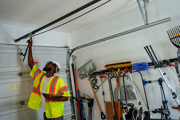Professional Garage Door Panel Replacement technician working in Sunray, TX